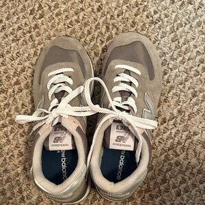 New Balance Classic Gray and White Sneakers